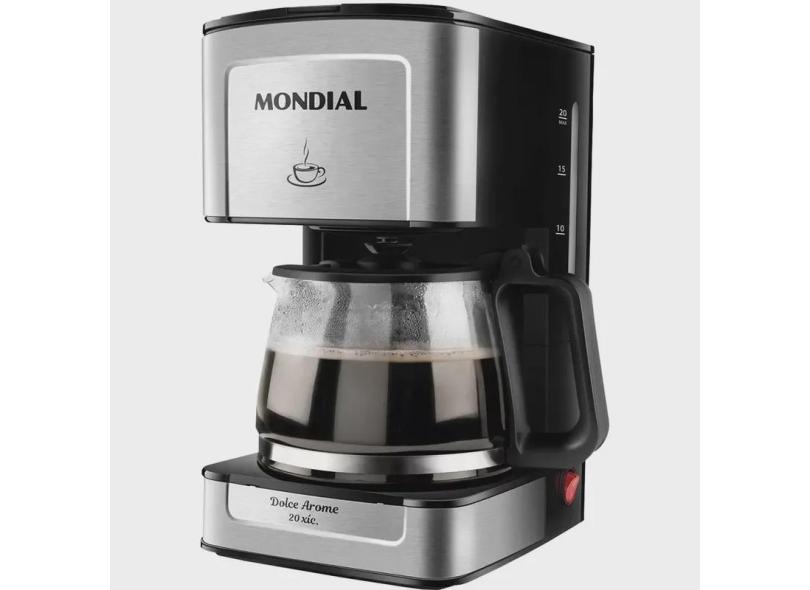 Cafeteira Elétrica Mondial Dolce Arome Inox 550W 110 60Hz Preto