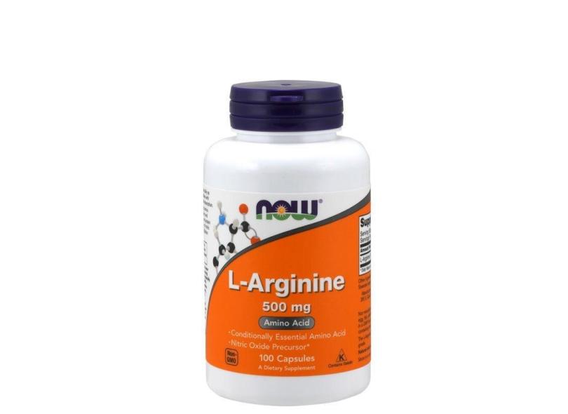 ARGININA 500MG - 100 CAPS  NOW FOODS  - IMPORTADO 