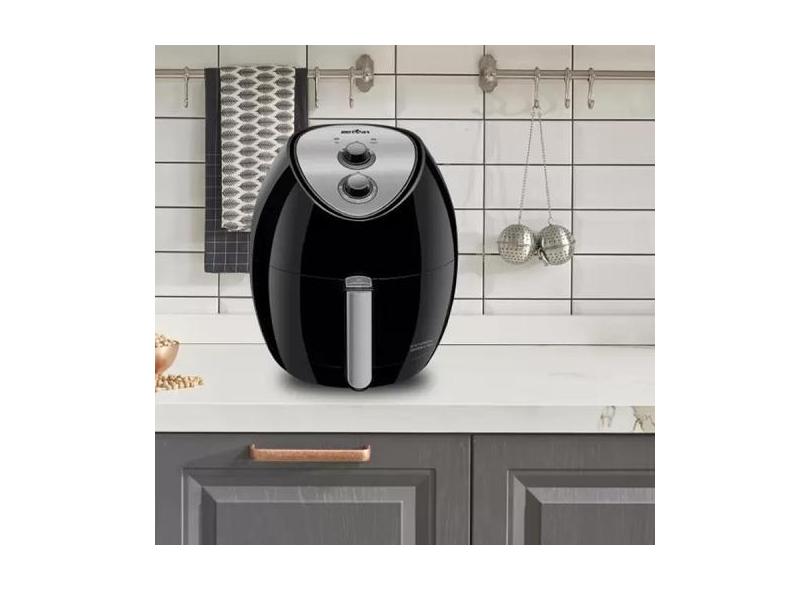 Fritadeira Britânia Air Fry S/ Óleo Gourmet Preta E Inox 1400W 110V -