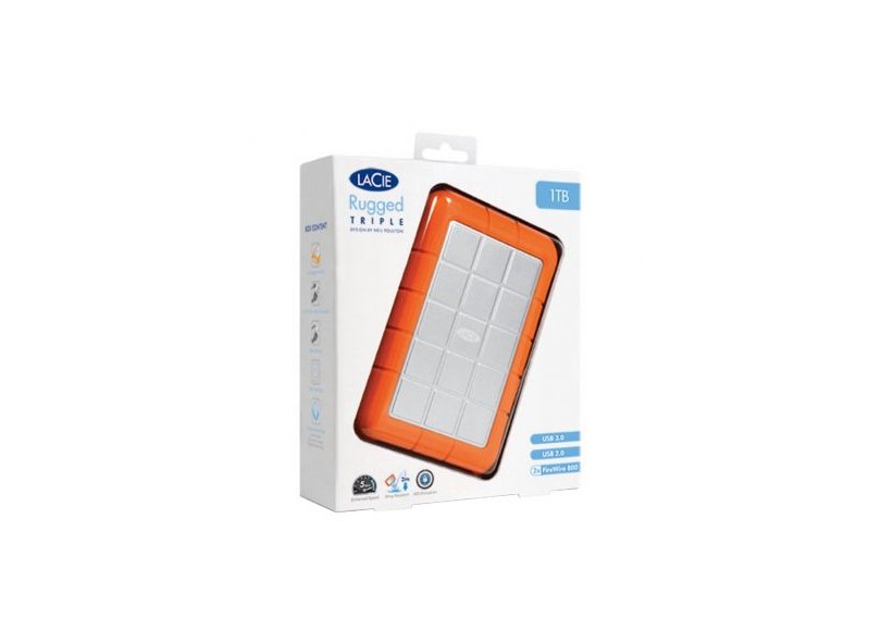 HD Externo Portátil Lacie Rugged Triple 1 TB
