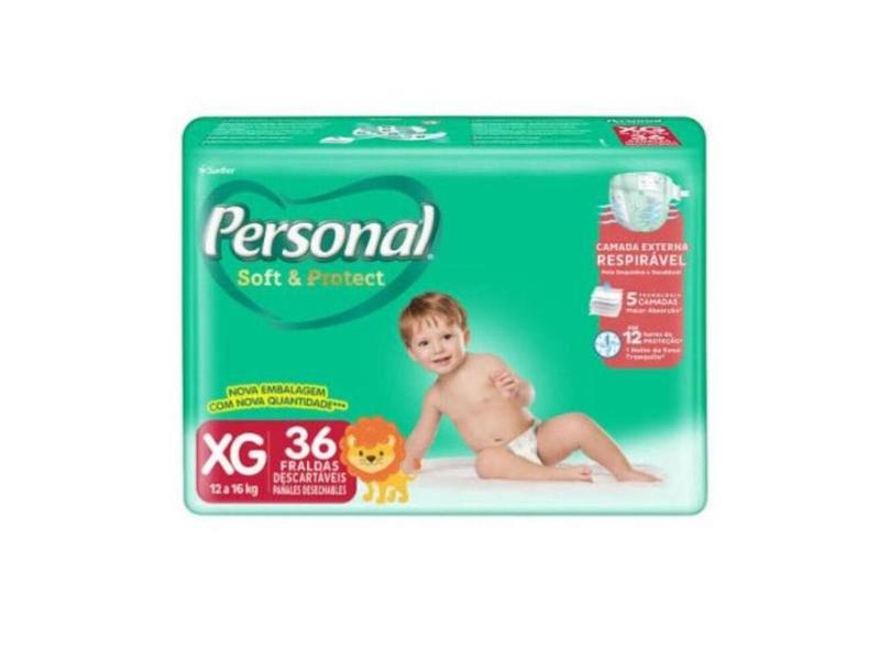 Fralda Personal Soft e Protect XG 36 Und 12 - 16kg