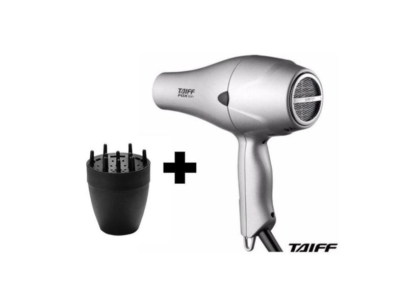 Kit Taiff - Secador Profissional Fox Ion Prata 2000W 220V + Difusor De Ar Smart