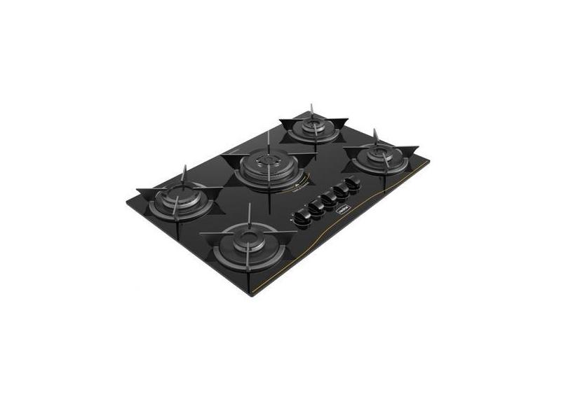 Cooktop Realce 5q com Tripla Chama Preto - Realce Eletrodomésticos