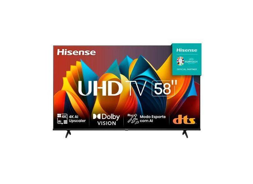 Hisense Smart TV UHD 4K 58 Polegadas 58A6K HDR10+ Dolby Vision Control