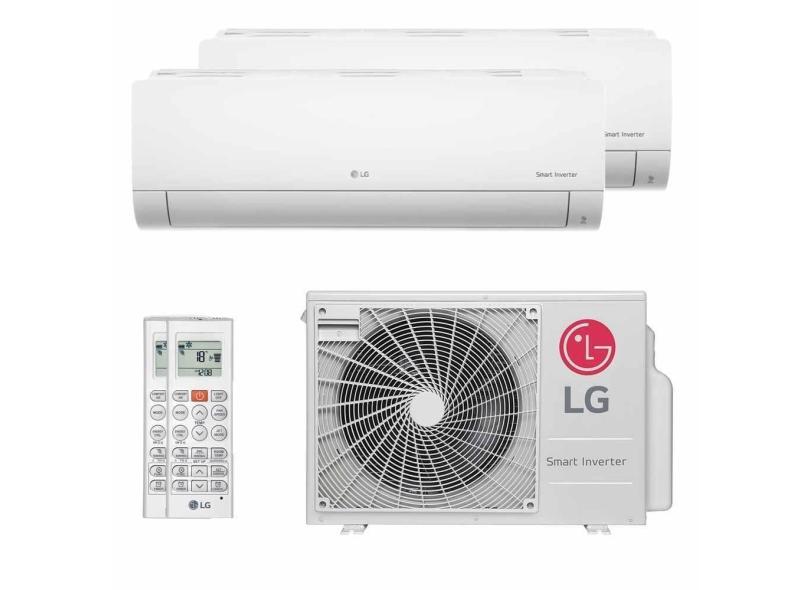 Ar Condicionado LG Multi Bi Split Inverter 18000 BTUs 1X9000+1X12000 Quente e Frio 220V