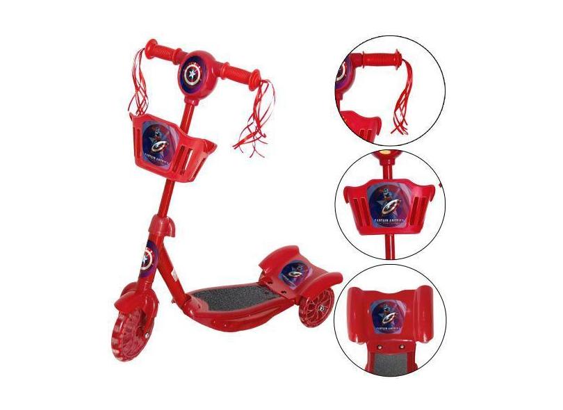 Patinete Capitão América Radical Vermelho Crianças Toys 2U