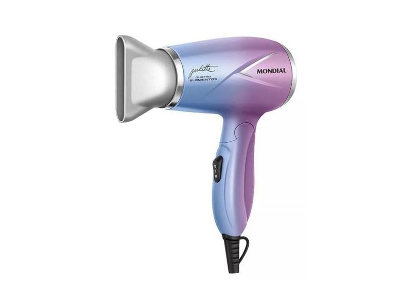 Secador de Cabelo Mondial Portátil SCT-JU-03 Bivolt Potente, Azul e Ro