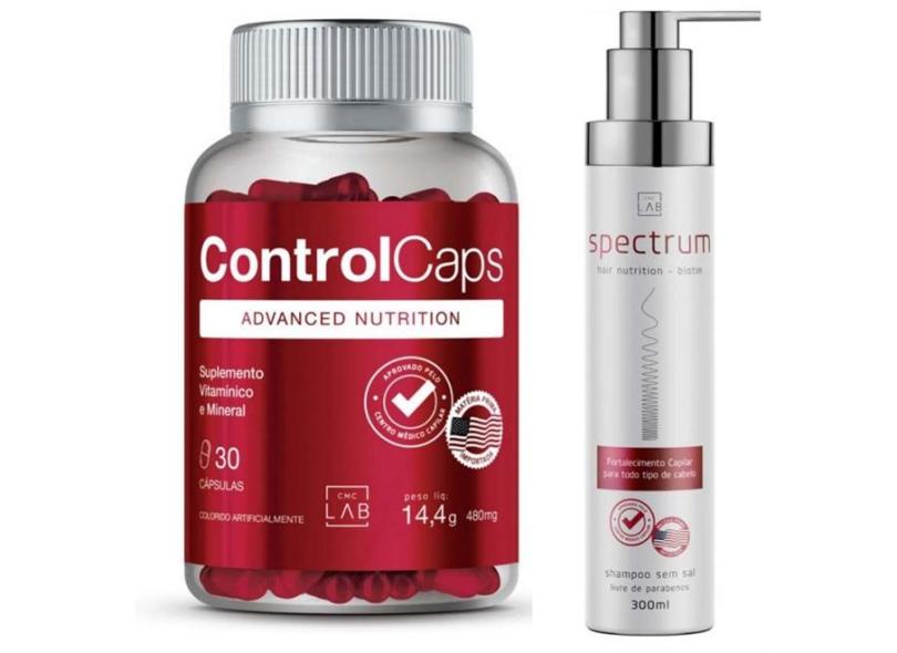 Kit Control Caps 30 Cápsulas + Spectrum Hair Nutrition 300ml. em ...