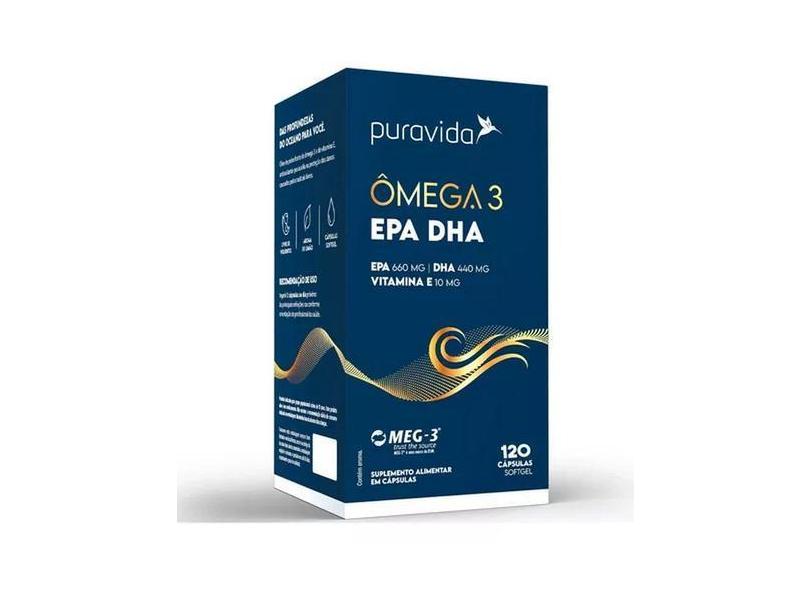 Omega 3 - Epa 660Mg Dha 440Mg - Big 120 Caps - Pura Vida