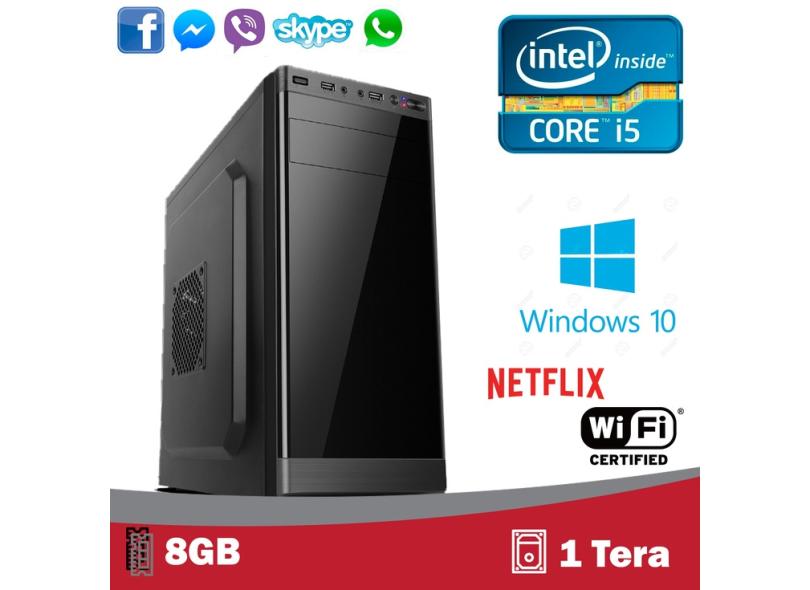 Computador 5TECHPC Intel Core I5 3.20ghz 8GB HD 1 Tera Hdmi Fullhd Windows 10 Pro Com wifi