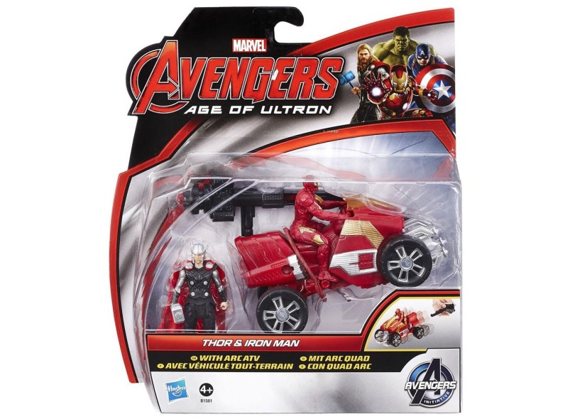 Boneco Avengers Thor Homem de Ferro A Era de Ultron com Veículo B1501 - Hasbro