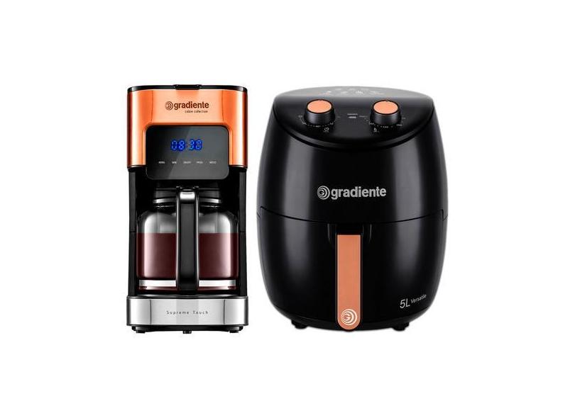 Fritadeira Air Fryer 5l Gradiente + Cafeteira Digital 220v Versatile
