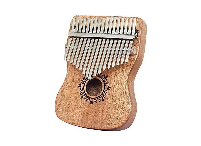 Piano de dedo Kalimba de 17 teclas Mbira amante de música iniciante piano de polegar com kit de aprendizagem e martelo de afinação material de madeira de pandeiro instrumento de percussão 18 cm x 13