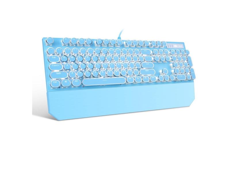 Teclado mecânico para jogos MageGee Typewriter Retro Blue