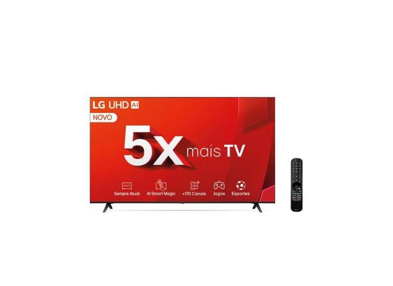 Smart TV 4K UHD 55" LG 55UT805 Wi-Fi Inteligência Artificial 3 HDMI 2 