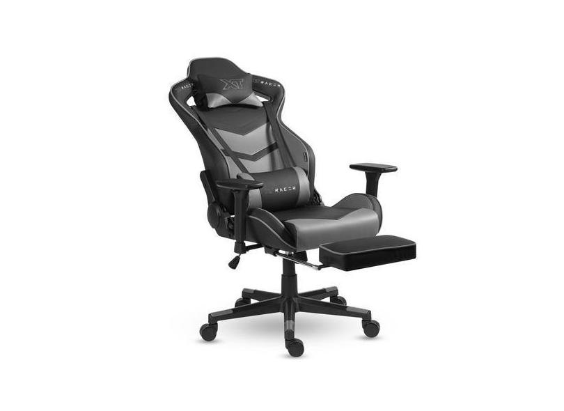 Cadeira Gamer Xt Racer Taycan Com Apoio De Pés Preta E Cinza