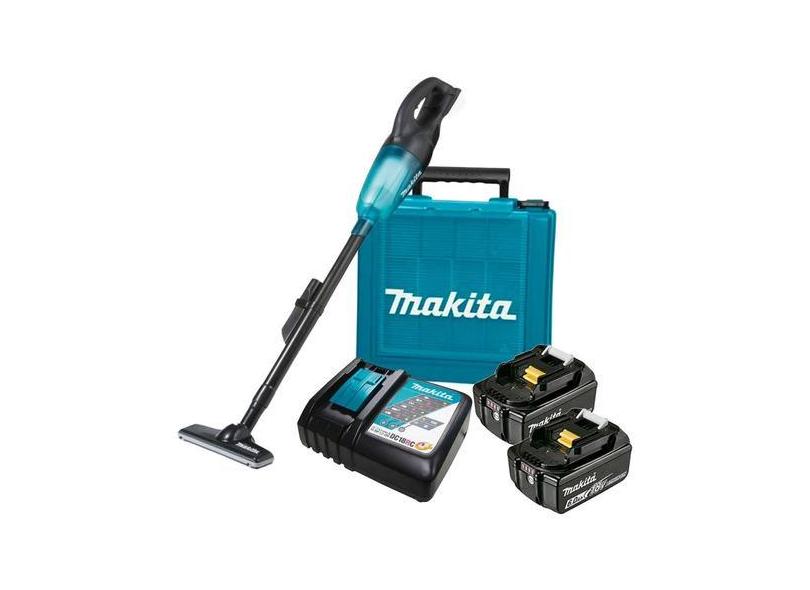 Aspirador De Pó Portátil Makita Lxt + Kit 2 Baterias 18v 6ah DCL180ZB+KITMAK1860B