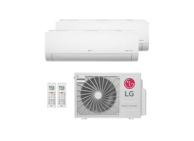 Ar-Condicionado Multi Split Inverter LG 18.000 (2x Evap HW 12.000) Quente/Frio 220V