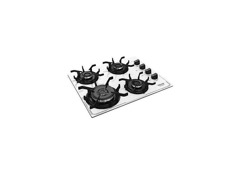 Cooktop 4 Bocas a Gás Itatiaia Itamaster com Tripla Chama Acendimento Superautomático Branco Bivolt