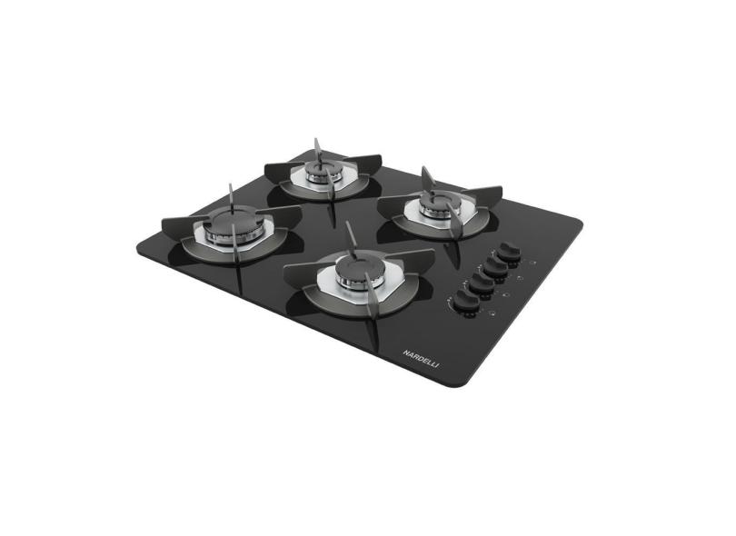 Cooktop Nardelli Safe Ferro Fundido 4 Bocas a Gás - Preto