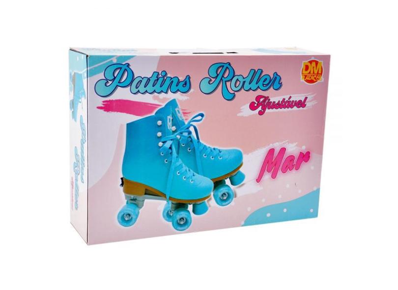 Patins Roller Ajustavel MAR 4 Rodas Tamanho G (39-42) DM TOYS DMR5867G