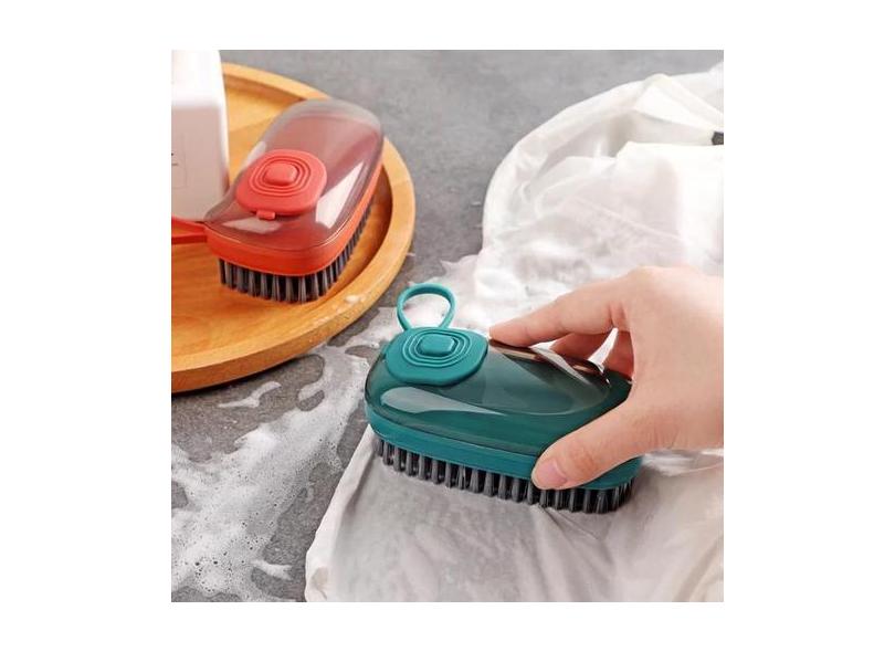Escova Dispenser De Limpeza Lavar Tenis E Roupa Macia - Dropmilu