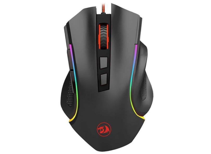 Mouse Gaming Redragon Griffin M607/rgb/7200dpi Ajustavel/7 Botoes - Preto