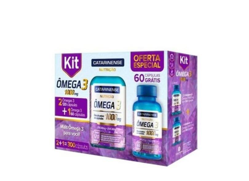 10 X Kit Vitamínico Ômega 3 1000mg Com 300 Cápsulas Cada em Promoção é ...