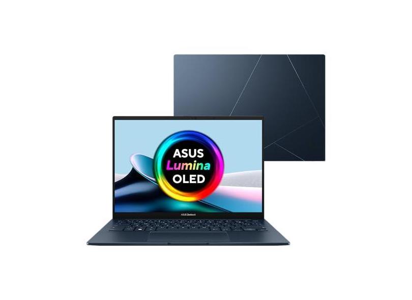 Notebook ASUS Zenbook 14 OLED Core Ultra 7, 16GB, 1000 GB, Tela 14", W11 Home, Ponder Blue - UX3405MA-QD344W