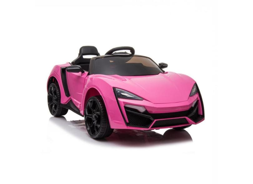 Carrinho eletrico super esportivo 12V rosa - xalingo