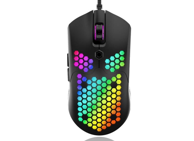 Mouse para jogos M5 USB 2.0 12000 DPI ajustável com fio