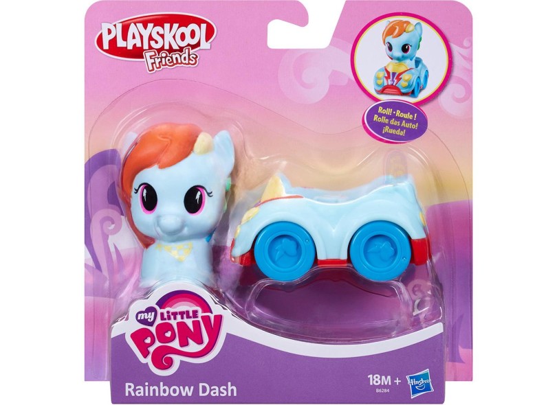 Boneca My Little Pony Rainbow Dash Playskoll Friends Veículo Hasbro