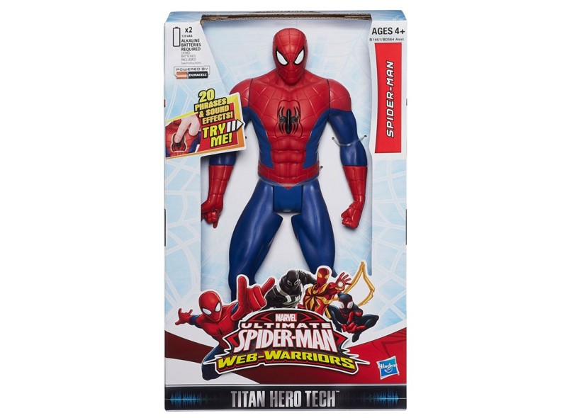 Boneco Homem Aranha Ultimate Spider-Man Web Warriors Titan Hero Tech B1561/B0564 - Hasbro