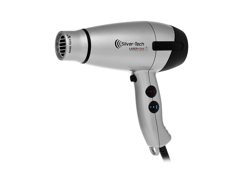Secador de Cabelo Profissional com Ar Frio Emissão de Íons 1900 Watts - Ga.Ma Italy Silver Tech