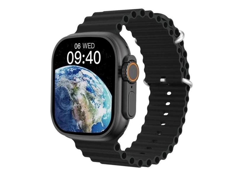Relógio Digital Smartwatch Watch 9 Ultra 49mm Pulseira Oceano Preto-Unissex