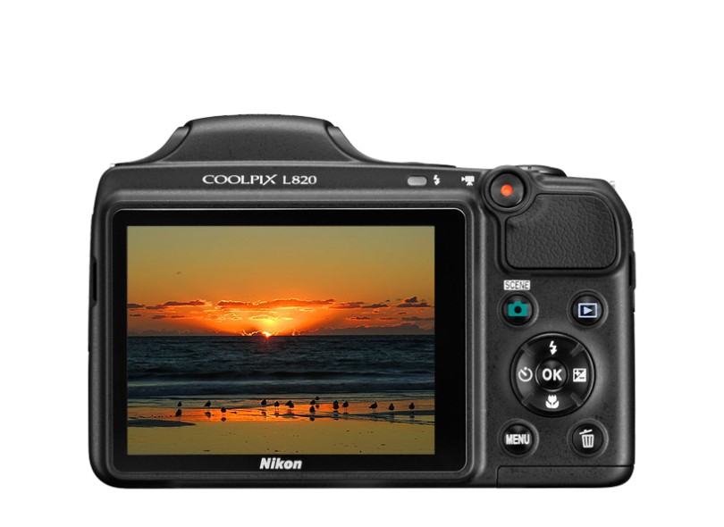 Câmera Digital Nikon Coolpix 16,1 mpx Full HD L820