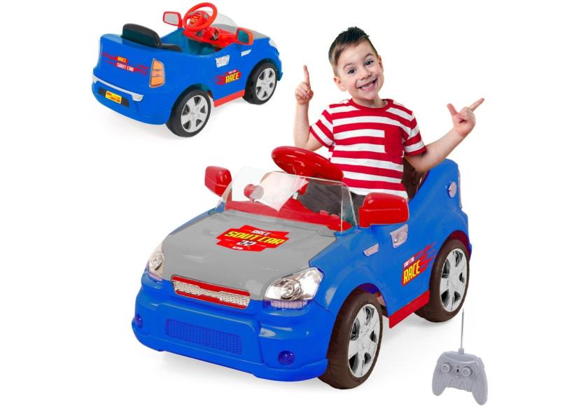 Carrinho Eletrico Infantil Motorizado 6v Sout Car Azul Rc