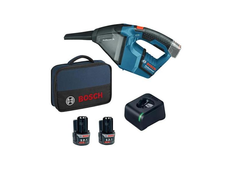 Aspirador De Pó Portátil Bosch 2 Bat 2ah Gas 12v-li + Bolsa GAS 12V