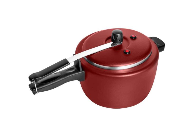 Panela De Pressão Antiaderente 4,5 Litros Tulipa Masterflon Vermelho Patolux
