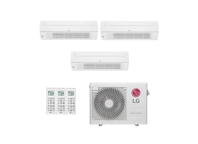 Ar-Condicionado Multi Split Inverter LG 24.000 BTUs (3x Evap Cassete 1 Via 9.000) Quente/Frio 220V