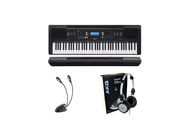 Kit Teclado Yamaha Psr Ew310 Com Fone K414 E Luminária