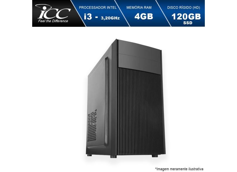 Computador Desktop ICC IV2346S Intel Core I3 3.20 ghz 4gb HD 120GB SSD HDMI FULL HD