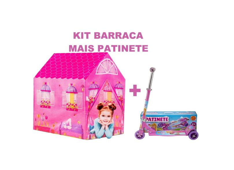 Patinete Infantil Dobrável e Ajustável + Barraca/Cabana.