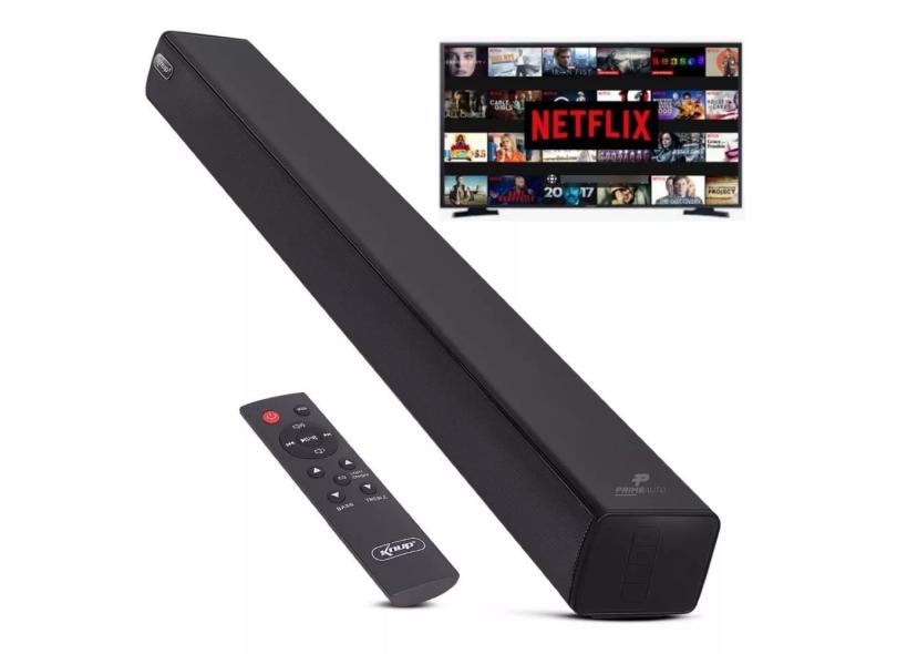 Soundbar Barra Caixa de Som Home Theater 60w rms Rádio HDMI Bluetooth 5.0 KP-6037BH