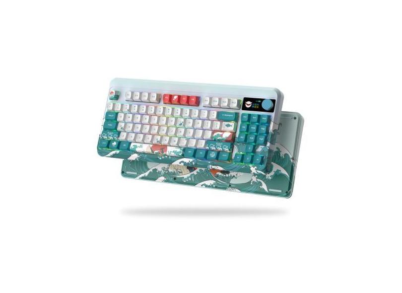 Teclado para jogos COSTOM XVX M87 Pro Wireless com tela OLED