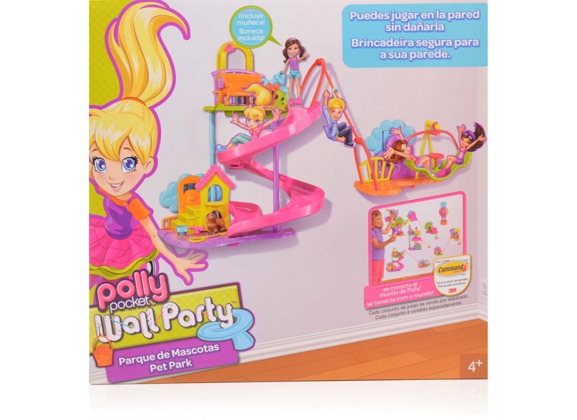 Boneca Polly Pocket Wall Party Mundo Divertido Parque dos Bichinhos Mattel