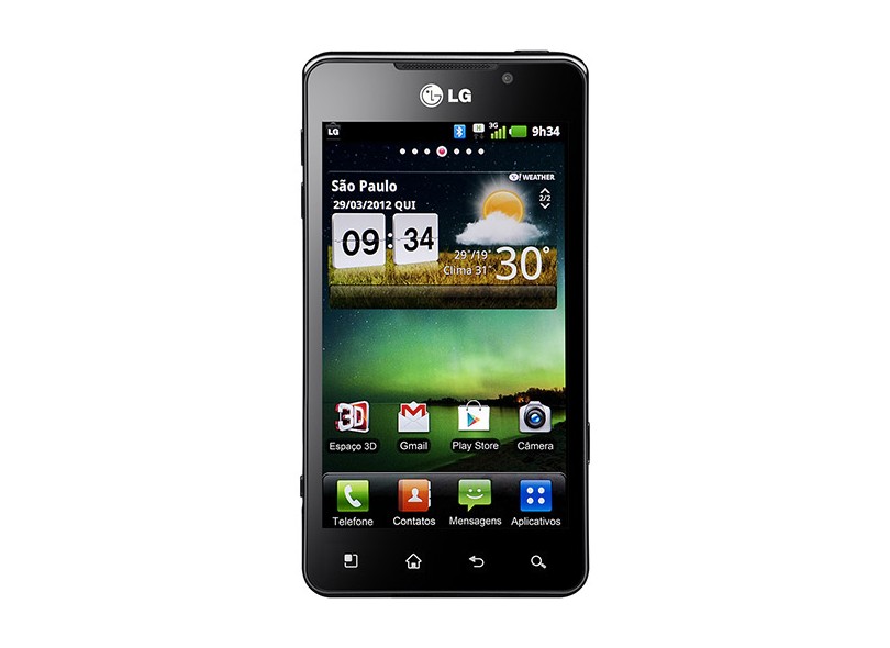 Smartphone LG Optimus 3D Max P720 Câmera 5,0 MP Desbloqueado 8 GB Android 2.3 (Gingerbread) 3G Wi-Fi