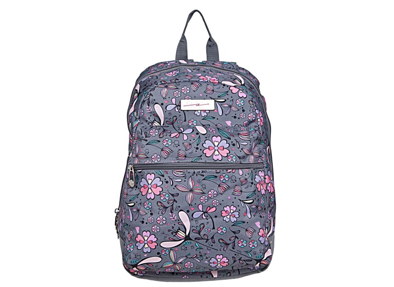 Mochila Escolar Risca Flores II