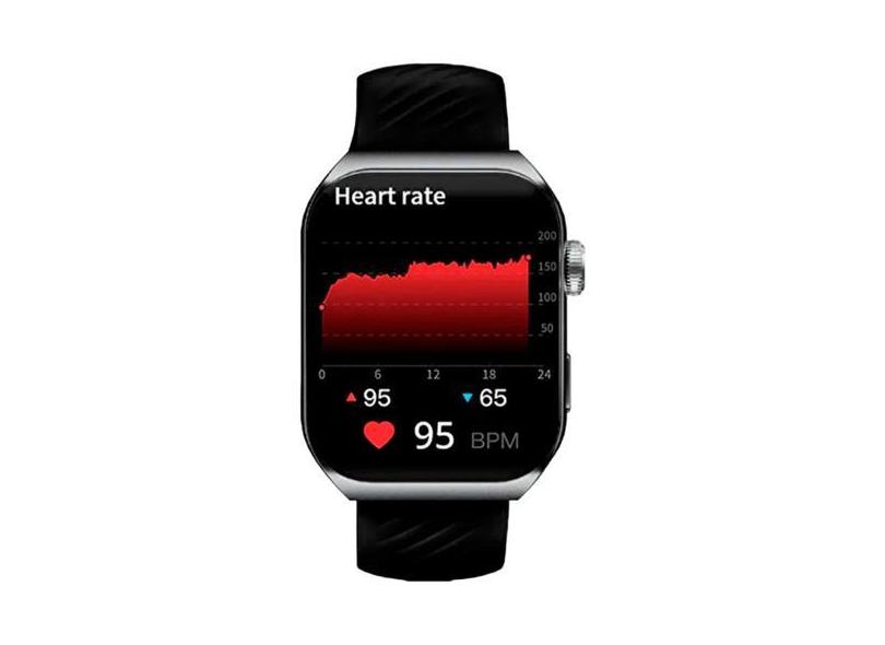 Relógio Smartwatch Qcy GS2 S5 Cor Preto Display 1.96'' Amoled Bluetoot