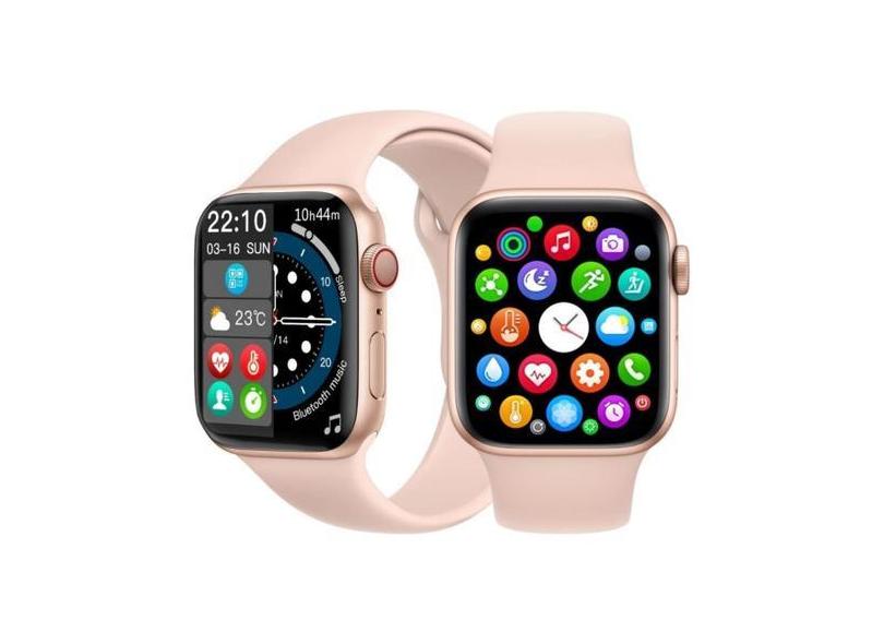 Relógio Inteligente Smartwatch Tela Grande Melhor Carregador Rosa Masc